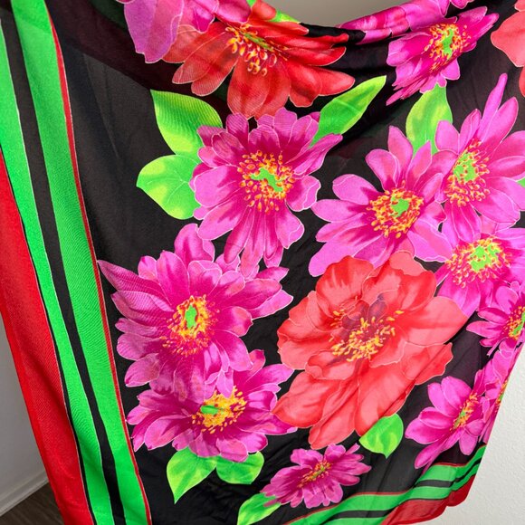 Oscar de la Renta Other - Oscar De La Renta Swimwear Pareo/Sarong/Wrap Multi-Color Floral Print 51”x 56”